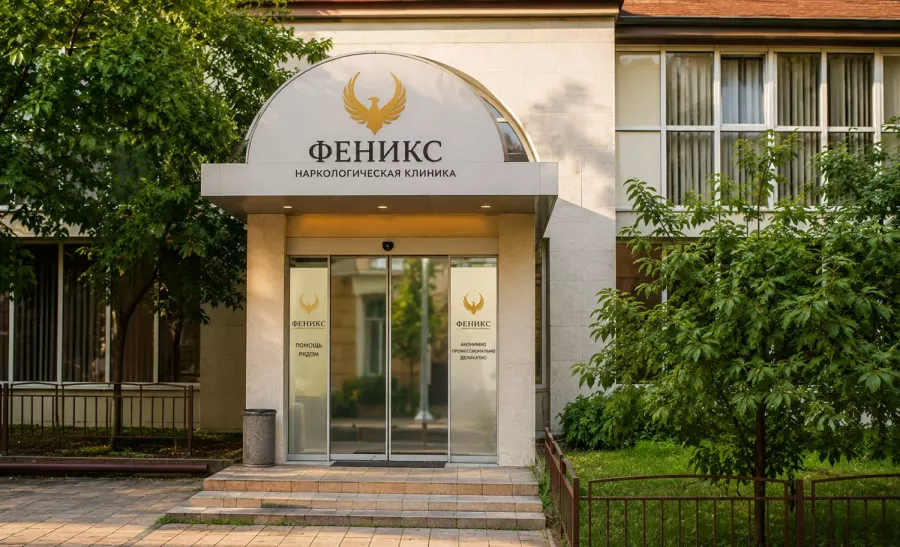 Вход в наркологическую клинику «Феникс» в Невинномысске